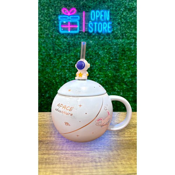 TAZA CON TAPA Y CUCHARA AVENTURA ESPACIAL - Imagen 2