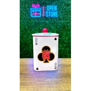 TAZA CON TAPA Y CUCHARA POKER