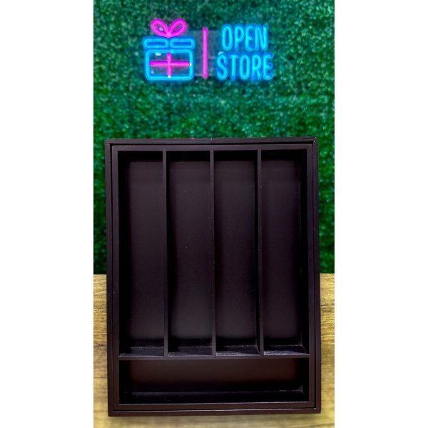 CUBIERTERO DE BAMBOO NEGRO EXTENSIBLE