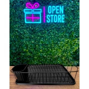 SECAPLATOS METAL NEGRO 1 PISO (ECONOMICO)