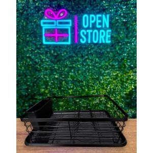 SECAPLATOS METAL NEGRO 1 PISO (REFORZADO)