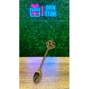 CUCHARA METAL DORADA CORONA
