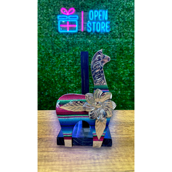 PORTA ROLLO MADERA CON ALPACA