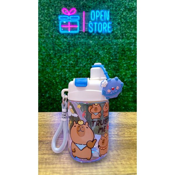 BOTELLA INFANTIL PLASTICO CAPYBARA DOBLE PICO