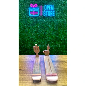 PORTA SAHUMERIO PALO SANTO CON DETALLE HUESO