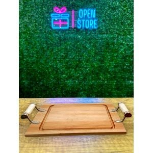 TABLA MADERA SALIGNA 30 X 48 CON MANIJAS DE HUESO