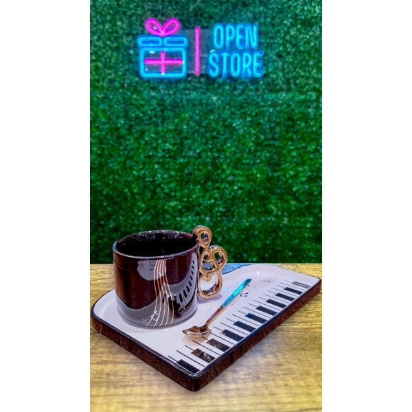 TAZA CON PLATO PIANO