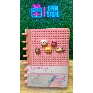 CUADERNO A5 INTELIGENTE TAPA ESTILO LEGO CON PINES CRESKO