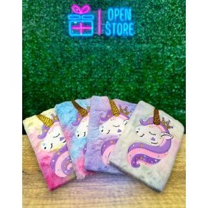 CUADERNO A5 PELUCHE UNICORNIO