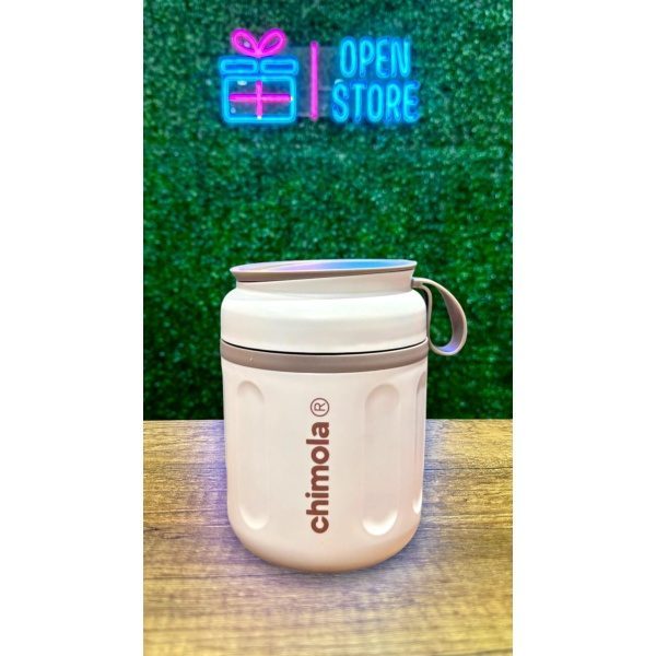 VIANDA ACERO TERMICA TIPO VASO CON CUCHARA 480ML CHIMOLA