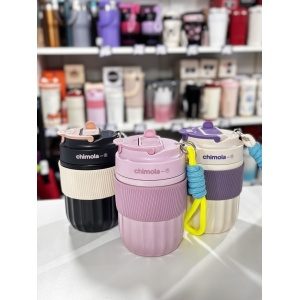 VASO TERMICO ACERO DOBLE PICO CON CORREA Y GOMA ANTIDESLIZANTE CHIMOLA