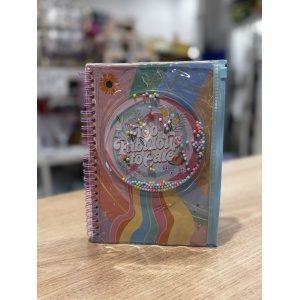 CUADERNO A5 TAPA BURBUJA CON PELOTITAS Y CARTUCHERA INTEGRADA