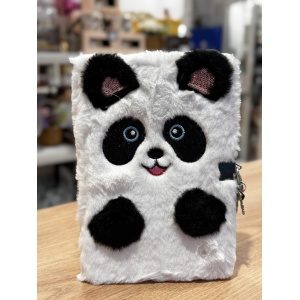 DIARIO INTIMO A5 PELUCHE PANDA / PERRO / UNICORNIO DE LENTEJUELAS