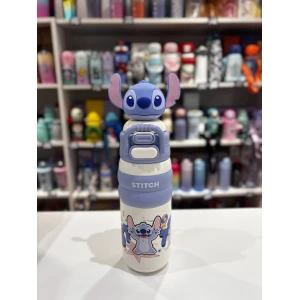 BOTELLA INFANTIL DE ACERO TAPA 3D STITCH / CONEJA