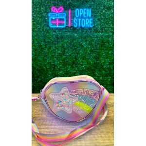 CARTERITA DEGRADE CORAZON CON ESTRELLA FUGAZ / ARCOIRIS CON MARIPOSAS