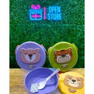 VIANDA INFANTIL DE PLASTICO CHICA CARA DE ANIMALITO (LUNCH BOX)