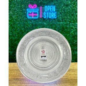 PLATO VIDRIO LABRADO 25CM IMPORTADO