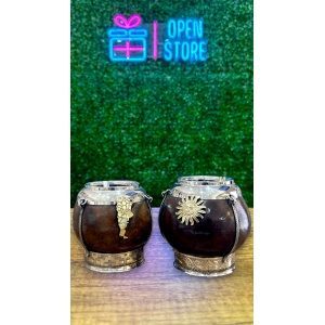 MATE CRIOLLO CON ALPACA Y DIJE DE ARGENTINA