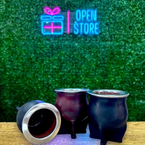 MATE CAMIONERO CON VIROLA DE ACERO E INTERIOR DE CERAMICA