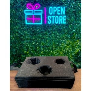 ALMOHADON MATERO MEDIANO CUERINA NEGRO 3 CAVIDADES