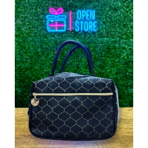 NECESSER TIPO CARTERA NEGRO Y DORADO