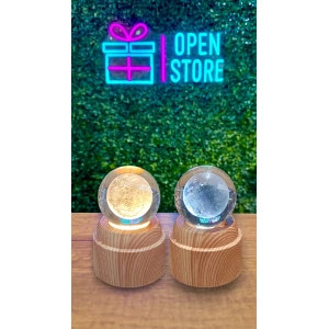LAMPARA BOLA DE CRISTAL 3D