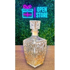 WHISKERA VIDRIO LABRADO COLOR AMBAR