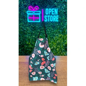 DELANTAL DE COCINA DE LONA CON DISEÑO