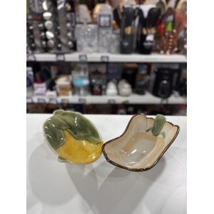 PLATO DE CERAMICA CON FORMA DE VERDURA 19X10CM