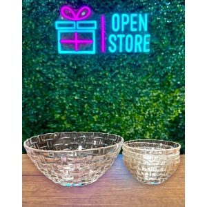 SET ENSALADERA + 4 COMPOTERAS VIDRIO PICNIC