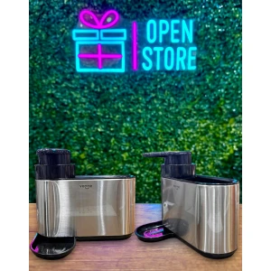 ORGANIZADOR DE BACHA CON DOSIFICADOR DE ACERO