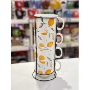 TAZAS APILABLES LIMONES X4