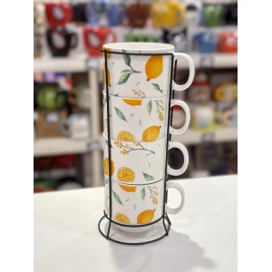 TAZAS APILABLES LIMONES X4