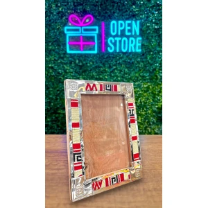 PORTARRETRATO DE ALPACA Y MANTA 15X21CM