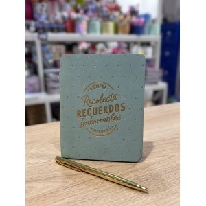 LIBRETA A6 DE CUERO ECOLOGICO CON BIROME