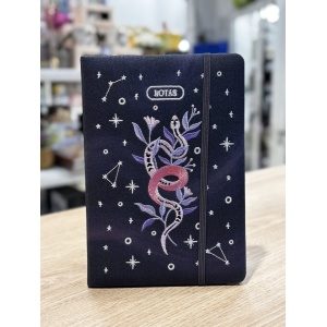 CUADERNO A5 LOMO TAPA BORDADA APALAPAPA
