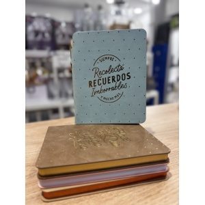 LIBRETA A6 DE CUERO ECOLOGICO CON BIROME