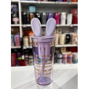 VASO VIDRIO CON SORBETE Y OREJAS DE CONEJO 800ML