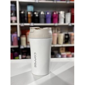 VASO TERMICO ACERO DOBLE PICO NEGRO / BLANCO