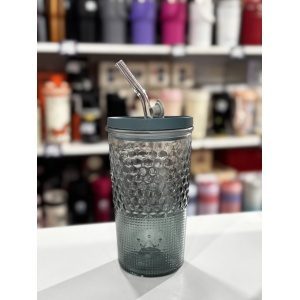 VASO VIDRIO TEXTURIZADO CON SORBETE