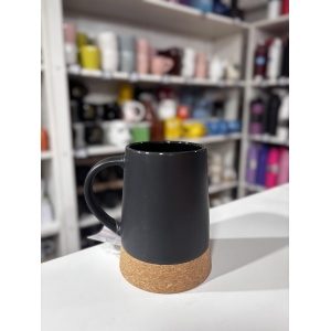 TAZA MUG NET BLACK CON BASE DE CORCHO
