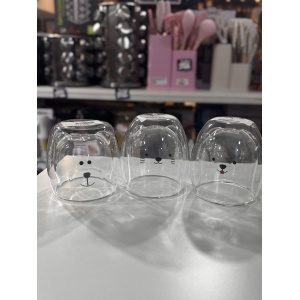 VASO VIDRIO DOBLE ANIMALES 250ML
