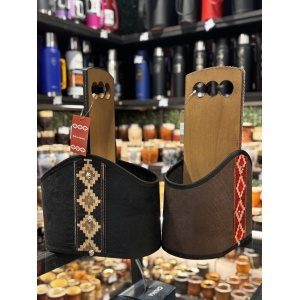MATERA CANASTA URUGUAYA FORRADA EN TELAR