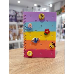 CUADERNO A5 SILICONA CON PINS