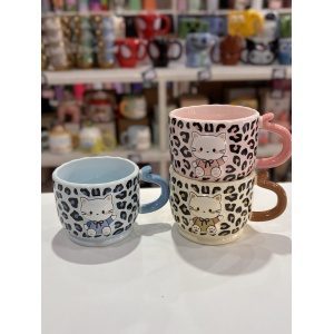 TAZA PREMIUM GATITO ANIMAL PRINT