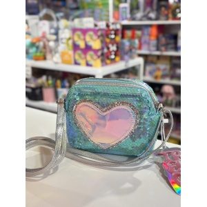 CARTERITA LENTEJUELA CON CORAZON TORNASOLDO