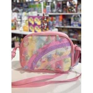 CARTERITA DEGRADE CORAZON CON ESTRELLA FUGAZ / ARCOIRIS CON MARIPOSAS