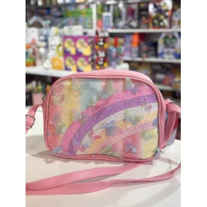 CARTERITA DEGRADE CORAZON CON ESTRELLA FUGAZ / ARCOIRIS CON MARIPOSAS