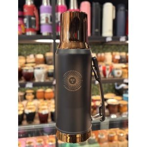 TERMO ACERO 1.2L MATE SYSTEM NEGRO TAPA COBRE GRABADO